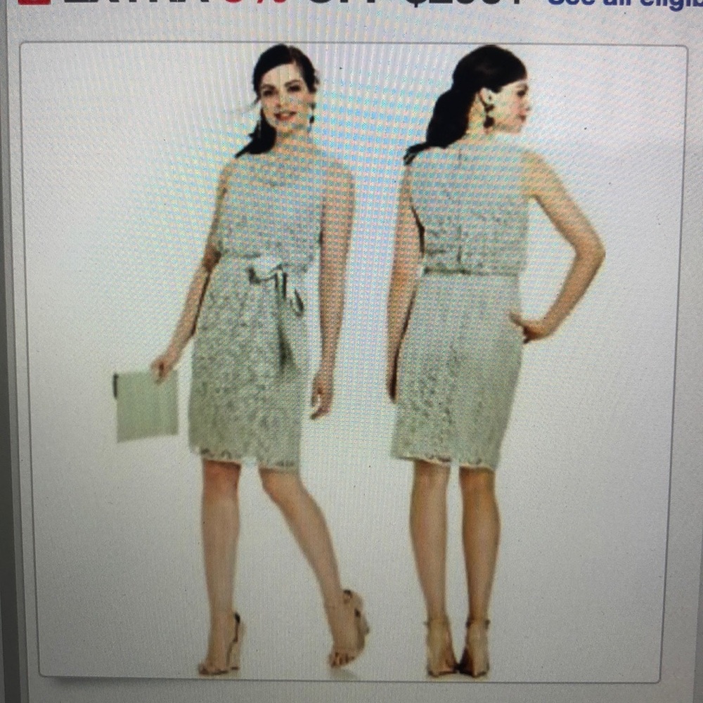 NWT! Adrianna Papell Mint Green Lace Dress, SZ 16